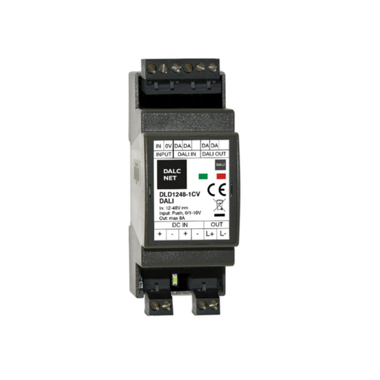 DALCNET DLD1248-1CV-DALI  0-10 Volt / 1-10 Volt / Push-Dimm / Dali / Resistiv / Dimmer / CV / 360W / 7,5 A / 12V-48V