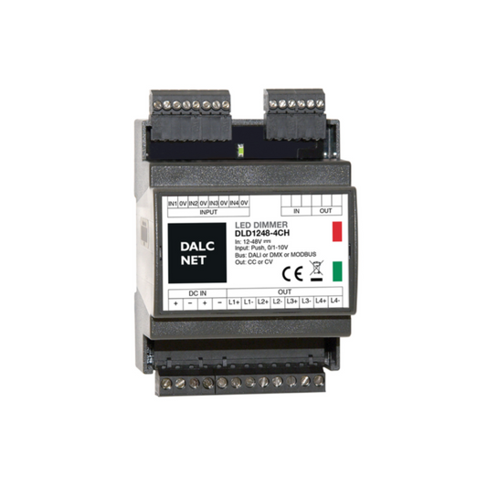 DALCNET DLD1248-4CC-DALI  0-10 Volt / 1-10 Volt / Push-Dimm / Dali / Resistiv / Dimmer / CC / 134,4W / 0,7 A/  12V-48V