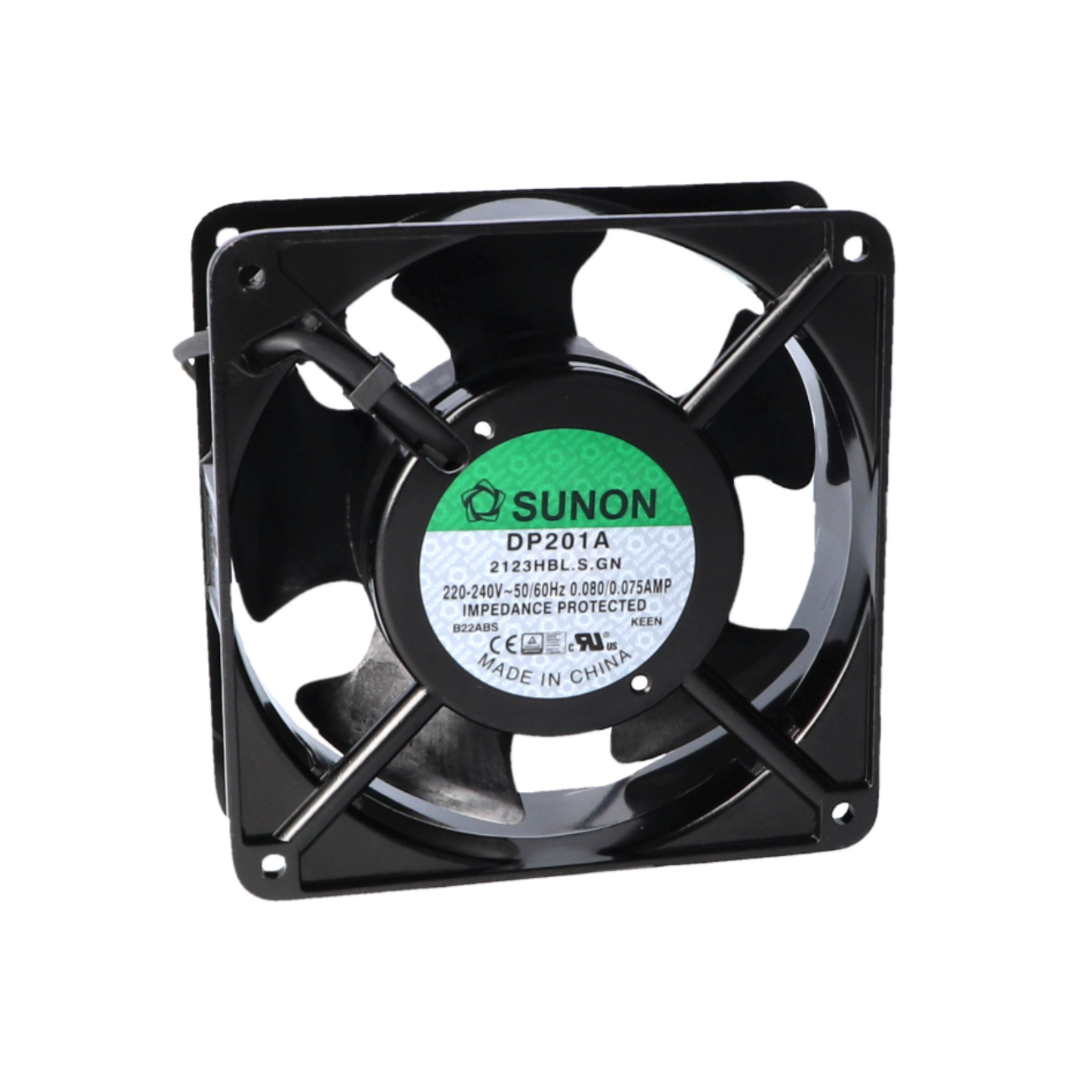 SUNON AC-Axial Lüfter DP201A-2123HBL.GN (230VAC/120x38mm/147,77m³/h)