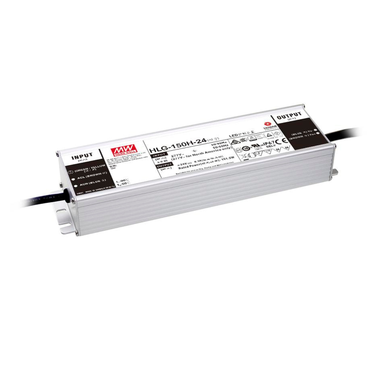 MeanWell HLG-150H-54AB (151W/54V) LED-Netzteil (dimmbar) - Netzteilshop24.de