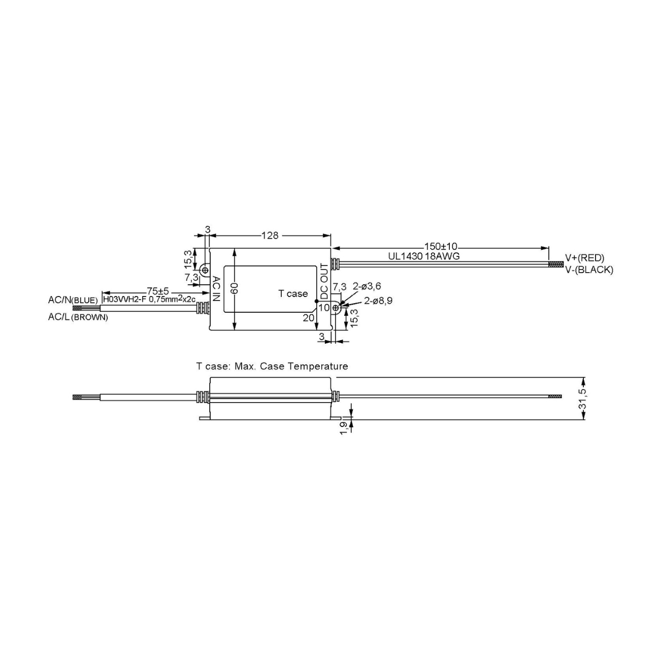 MeanWell PLD-40-700B (40W/34-57V) LED-Netzteil